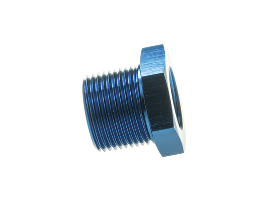 Adaptador Reductor de Tubería Azul 1/2 NPT Macho a 1/8 NPT Hembra