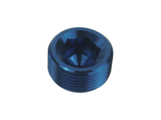 Tapón Ciego Hexagonal 1/4 NPT, Adaptador de Combustible Azul