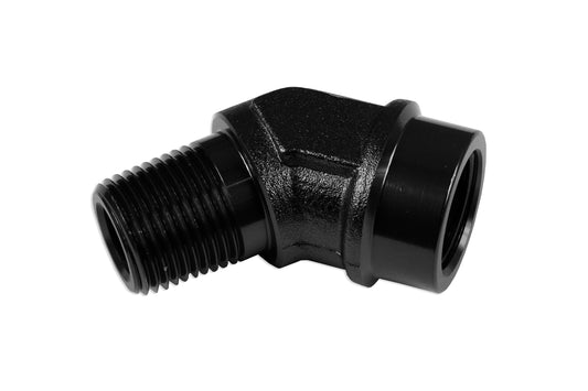 Adaptador 1/8 NPT 45º Hembra-Macho, Racor de Manguera Negro
