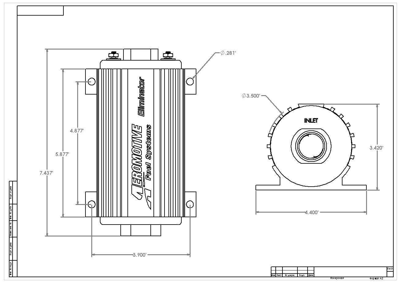 Bomba de Combustible Aeromotive 11104 Eliminator