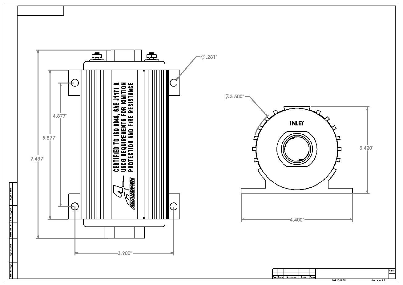 Bomba de Combustible Aeromotive 11108 Marine A1000 - Imagen 4