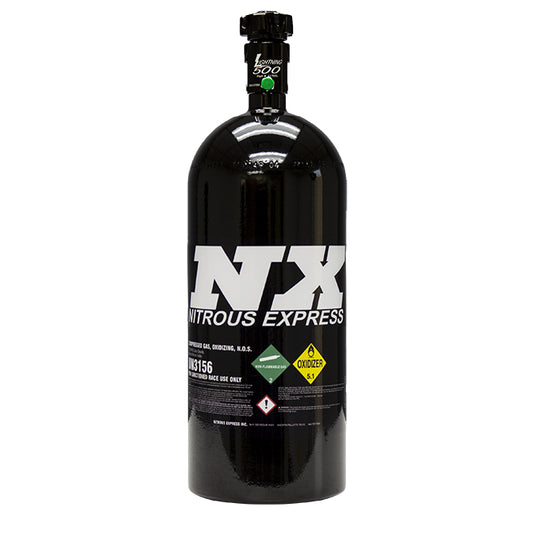 Botella Negra 4.5kg C/ Válvula Lightning 500 AN6 Nitrous Express NX11100B-6
