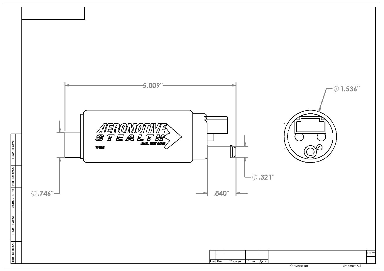Bomba de Combustible Aeromotive 11569 340 Stealth GM 340 lph - Imagen 5