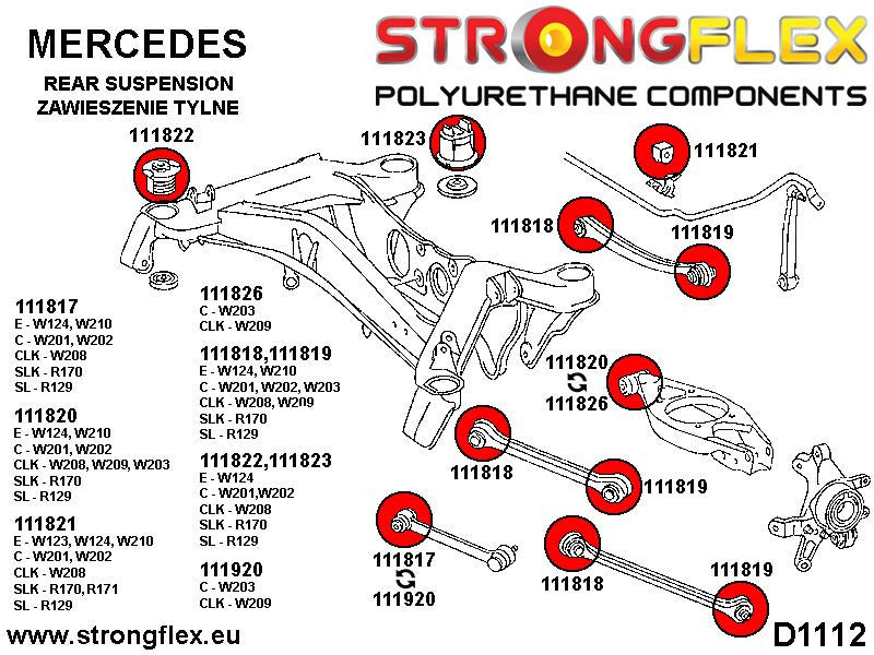 116245A: Kit silentblocks traseros subchasis SPORT - Imagen 2