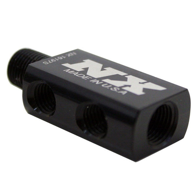 Bloque de Distribución Compacto con Puerto para Manómetro Nitrous Express NX-16197S