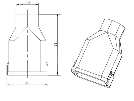 Ecumaster: Cubierta de Goma G24L para Conector FCI 24Pin