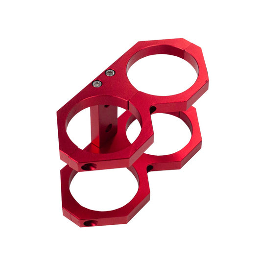 JRspec: Soporte Doble Bomba de Combustible 60mm Tipo 2 Rojo