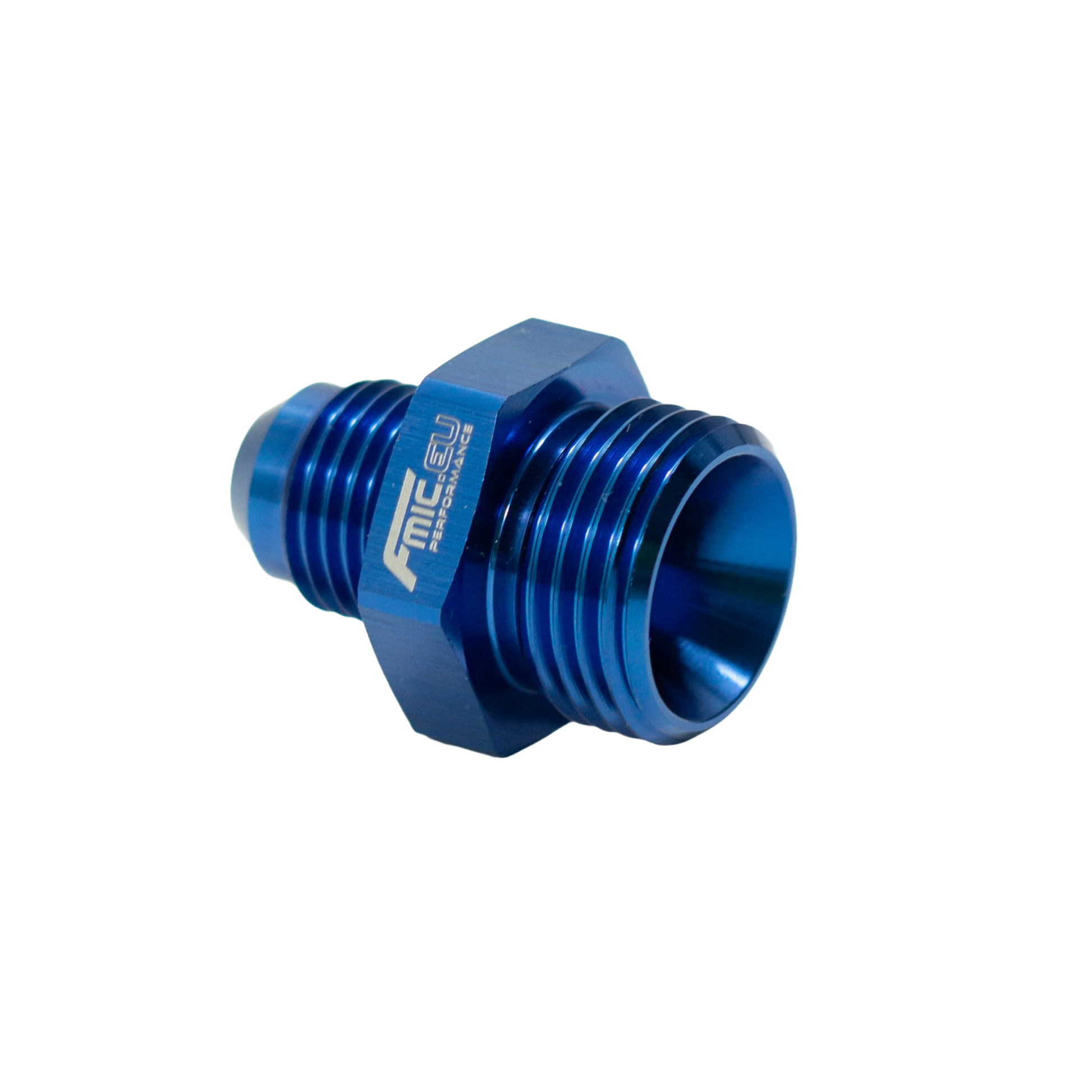 Racor AN8 ORB Macho a AN6 Macho JIC Azul
