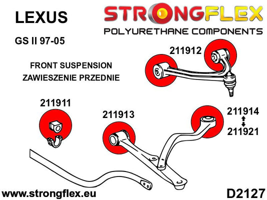 211921A: Silentblock Delantero Inferior Brazo Suspensión 60mm SPORT