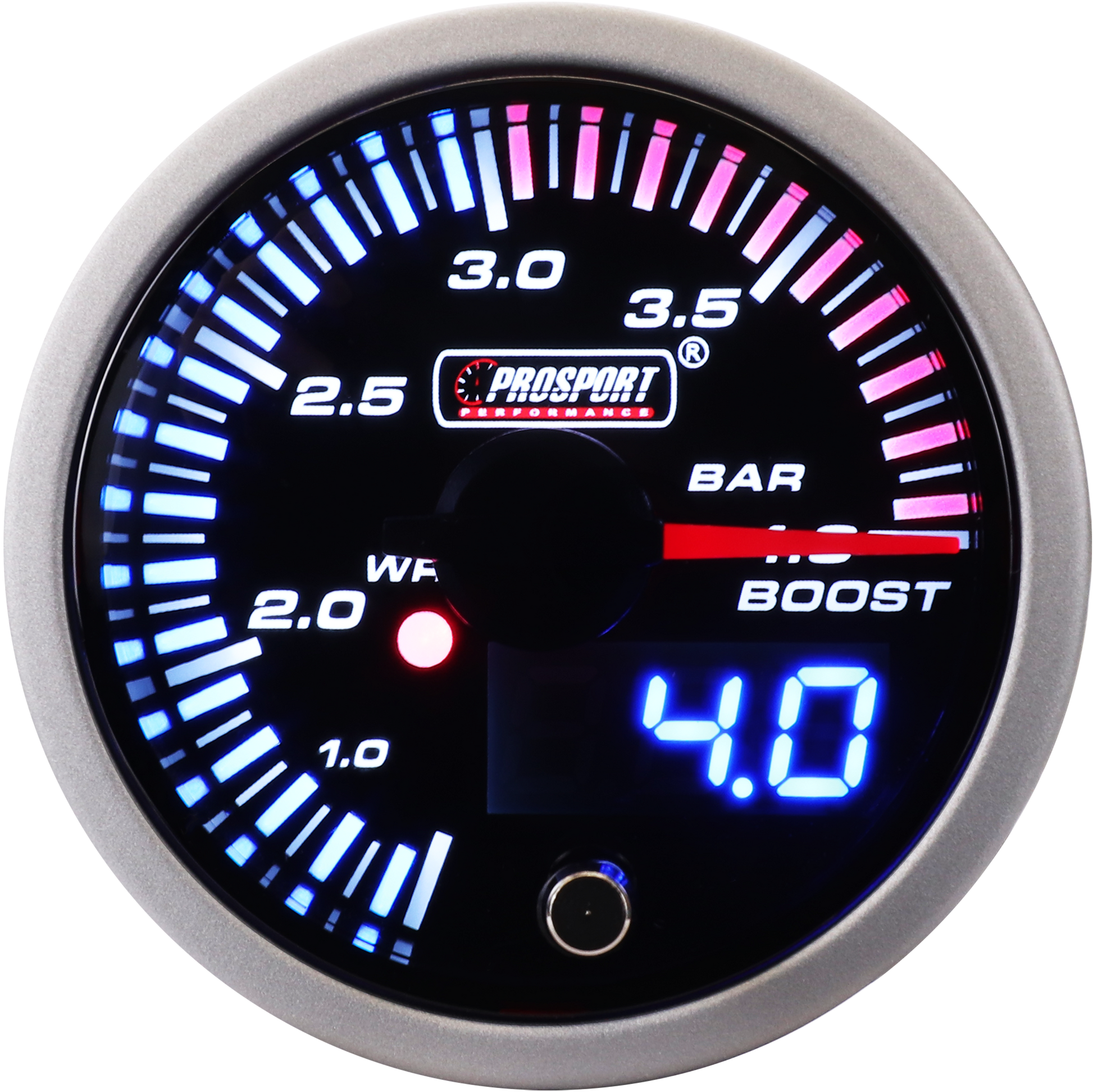Prosport JDM Series 52mm - Manómetro de Presión 0-4 Bar con Sensor Impermeable - Imagen 2