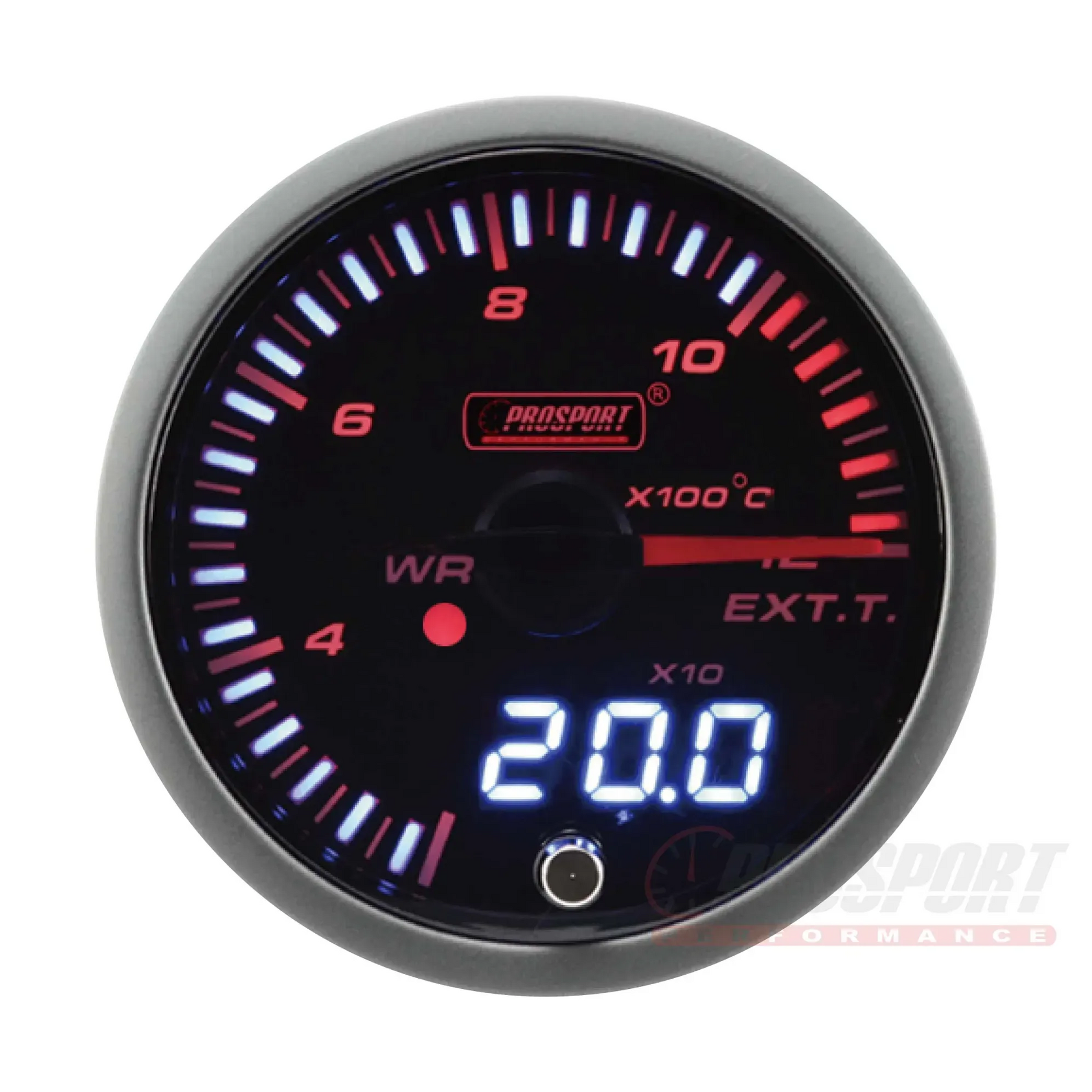 Prosport JDM Series 52mm: Indicador Temp. Gases Escape con Sensor Impermeable - Imagen 2