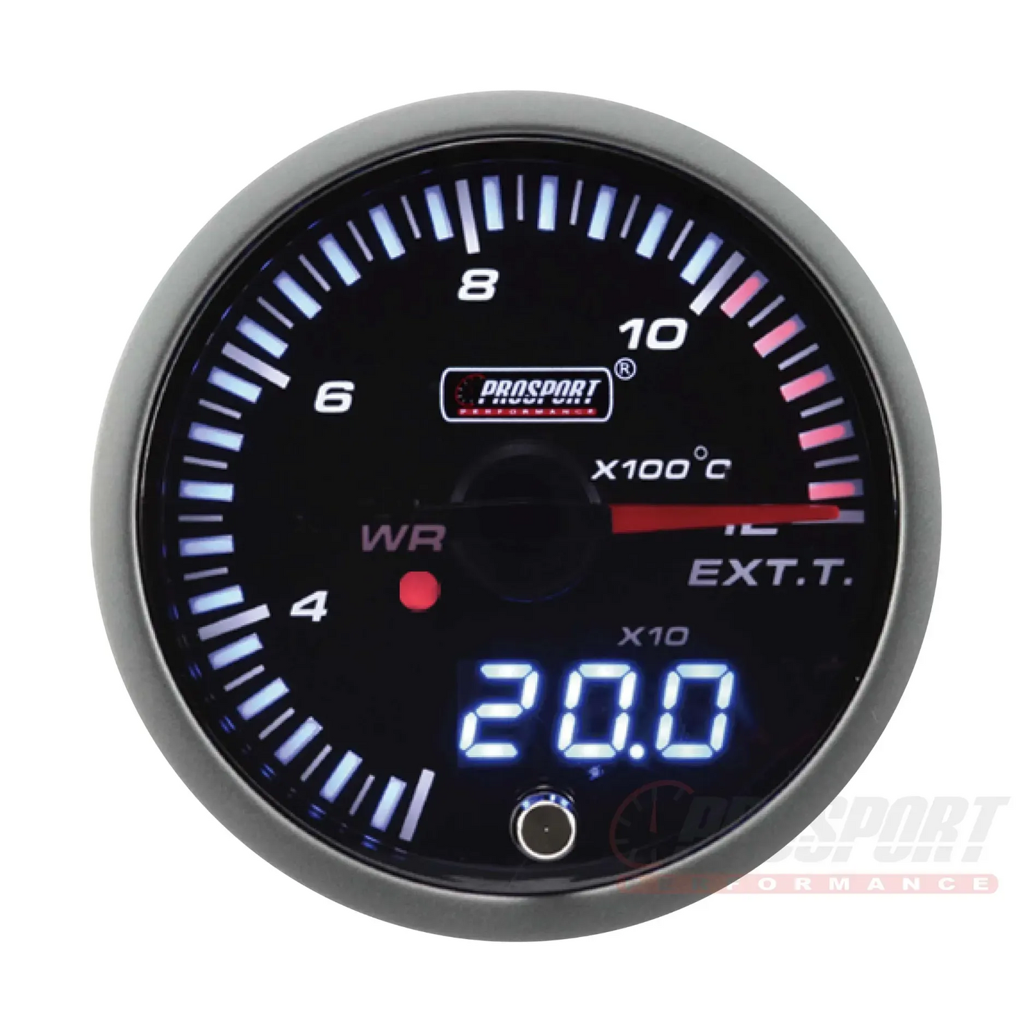 Prosport JDM Series 52mm: Indicador Temp. Gases Escape con Sensor Impermeable