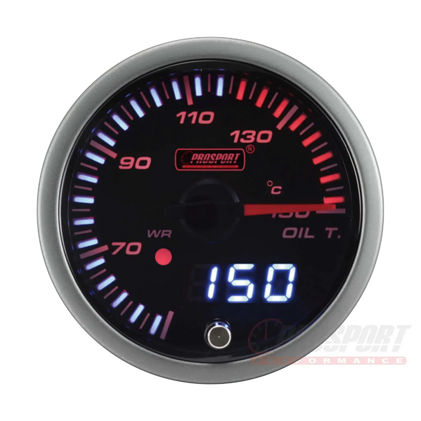 Prosport JDM Series 52mm - Medidor Temp. Aceite con Sensor Impermeable