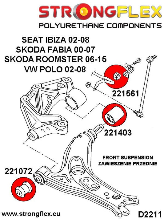 221072B: Silentblock Delantero Brazo Suspensión (30mm)