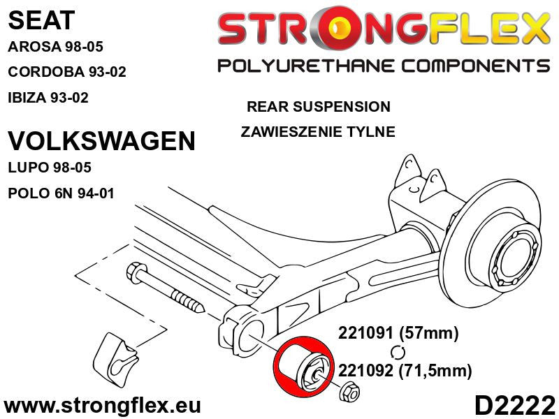 221091A: Silentblock Trasero de Eje 57mm SPORT - Imagen 2