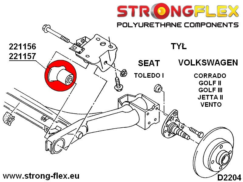 221157A: Silentblock Trasero de Subchasis 57mm SPORT - Imagen 2