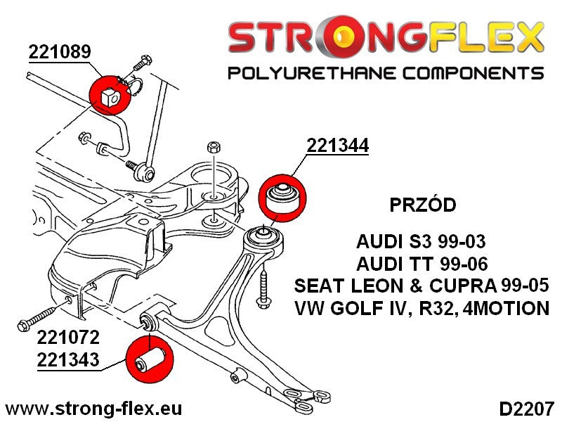 221344B: Silentblock Trasero del Trapecio Delantero - Imagen 2