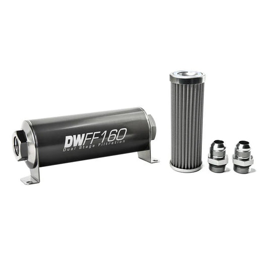 Kit De Filtro De Combustible En Línea DeatschWerks -10AN 100 Micras 160mm