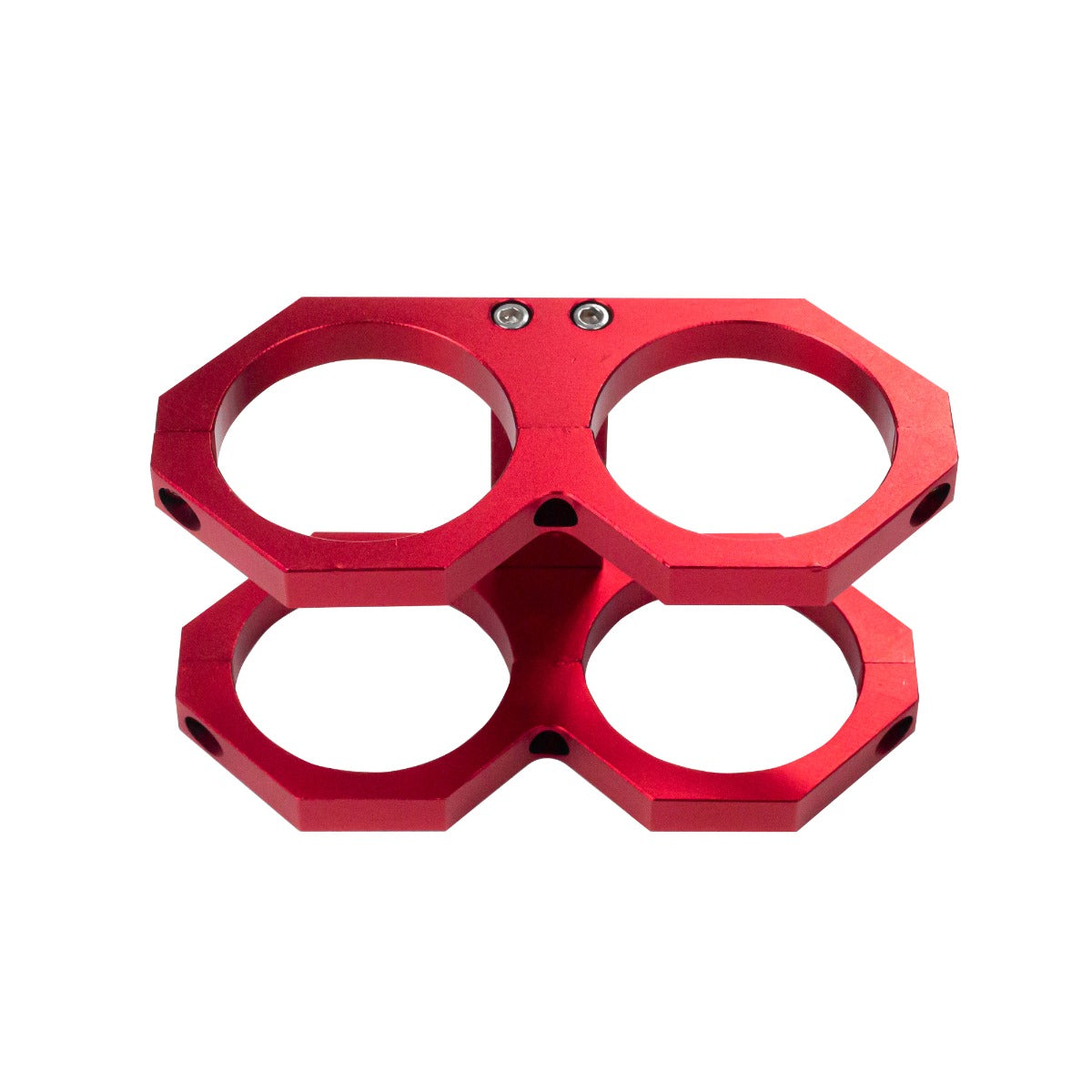 JRspec: Soporte Doble Bomba de Combustible 60mm Tipo 2 Rojo - Imagen 4