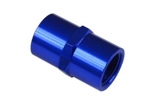 Adaptador Recto Hembra 3/8 NPT a 3/8 NPT, Racor Manguera Aceite, Azul