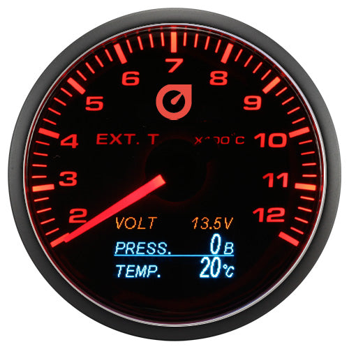 Auto Gauge 60mm - Manómetro 4en1 EGT, Voltaje, Temperatura y Presión - Imagen 2