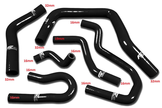 Kit Manguitos Refrigerante Silicona FMIC.EU Honda Civic Type R EK EG B16A B16B B18A - Negro