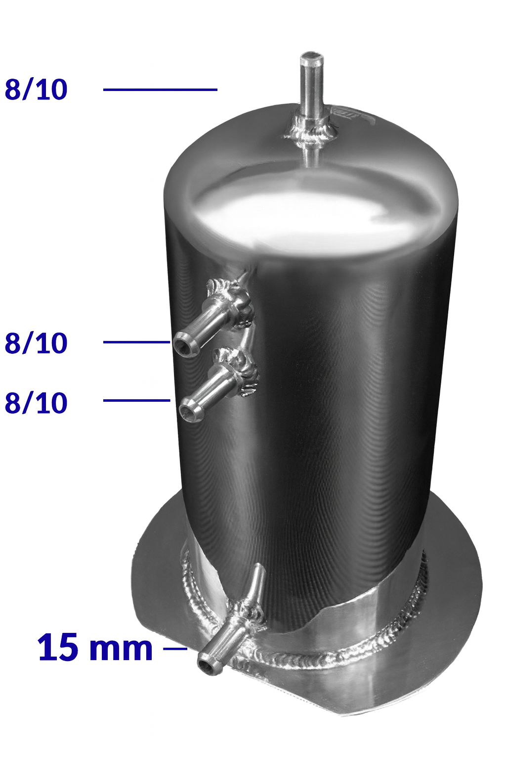 Depósito Anti-Oleaje (Decantador) 2.5L, Racores 8mm/15mm