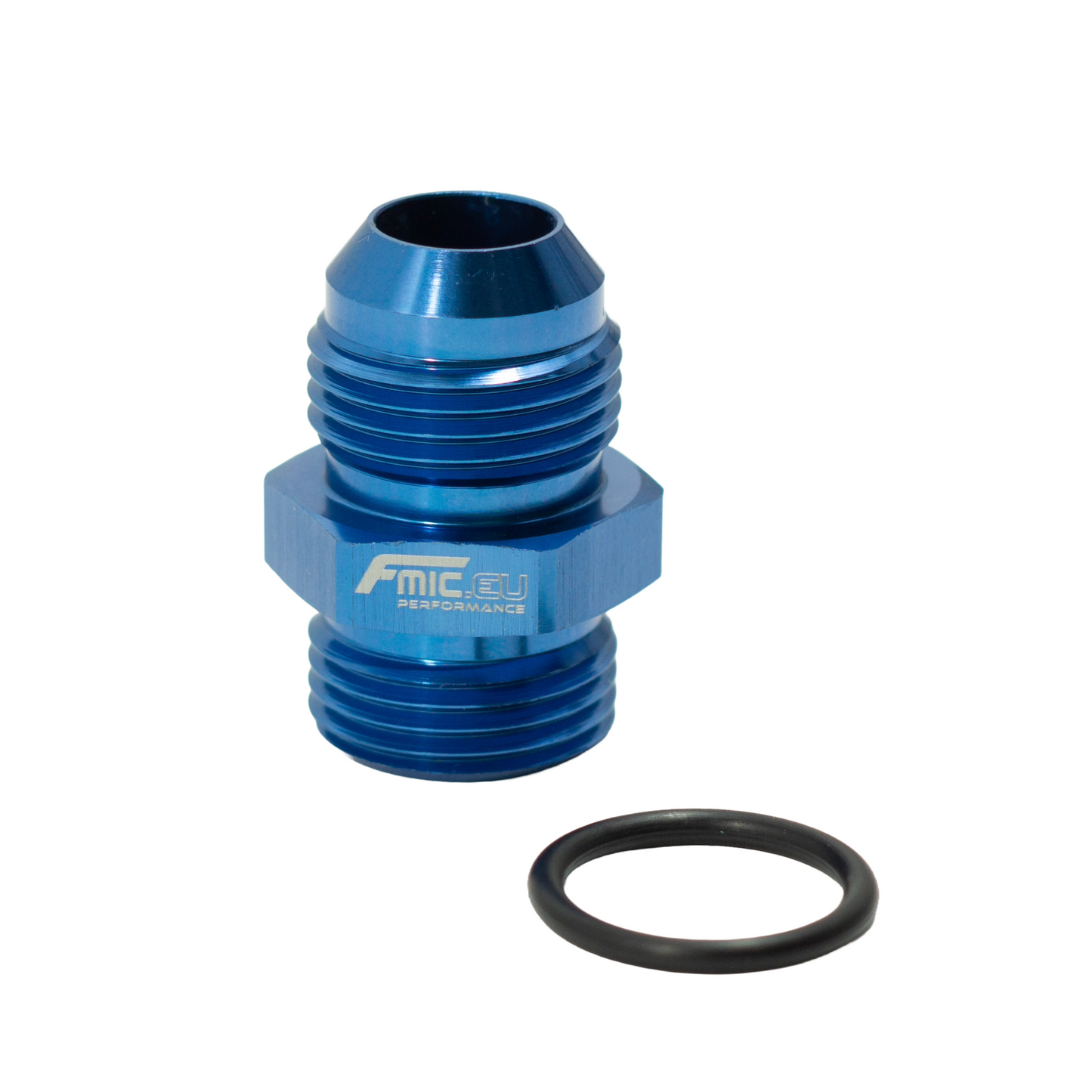 Racor AN10 ORB Macho a AN10 Macho JIC Azul