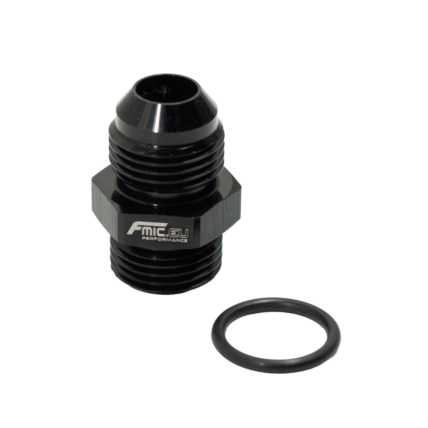 Racor AN8 ORB Macho a AN8 Macho JIC, Negro