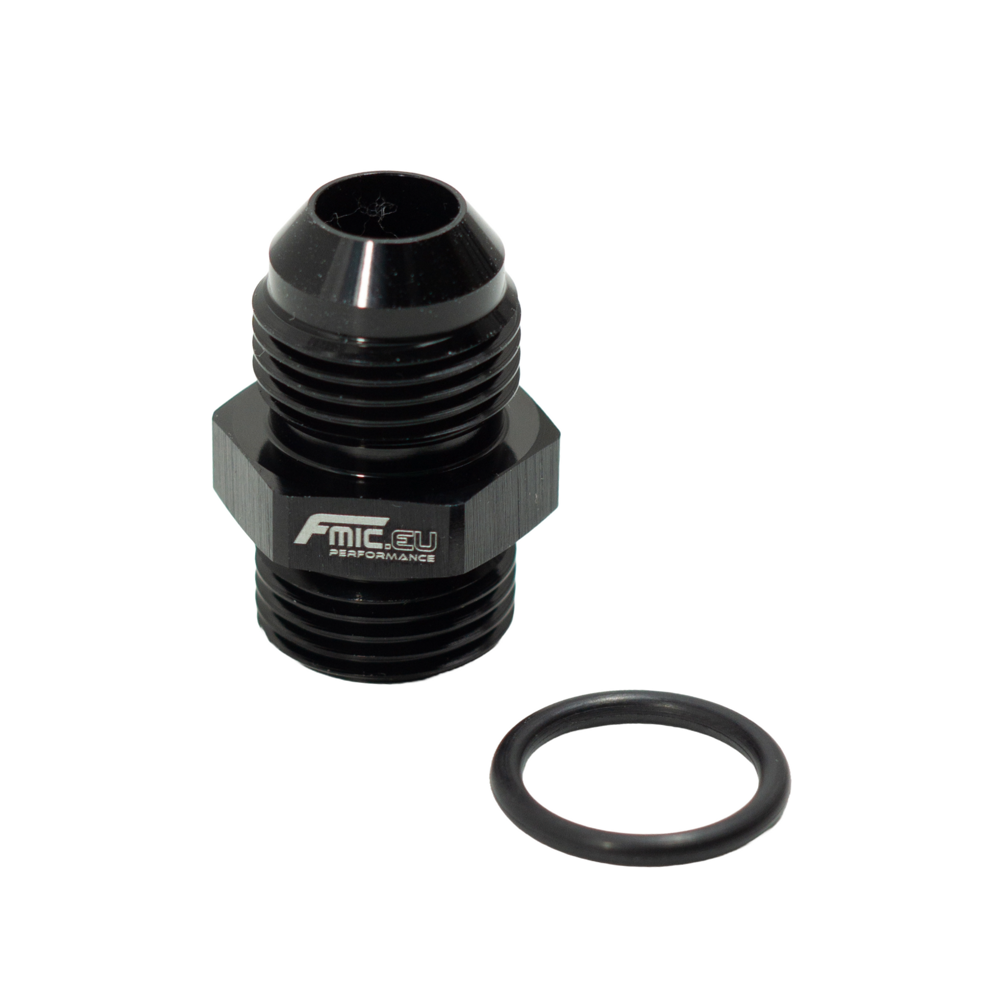 Racor AN8 ORB Macho a AN8 Macho JIC, Negro