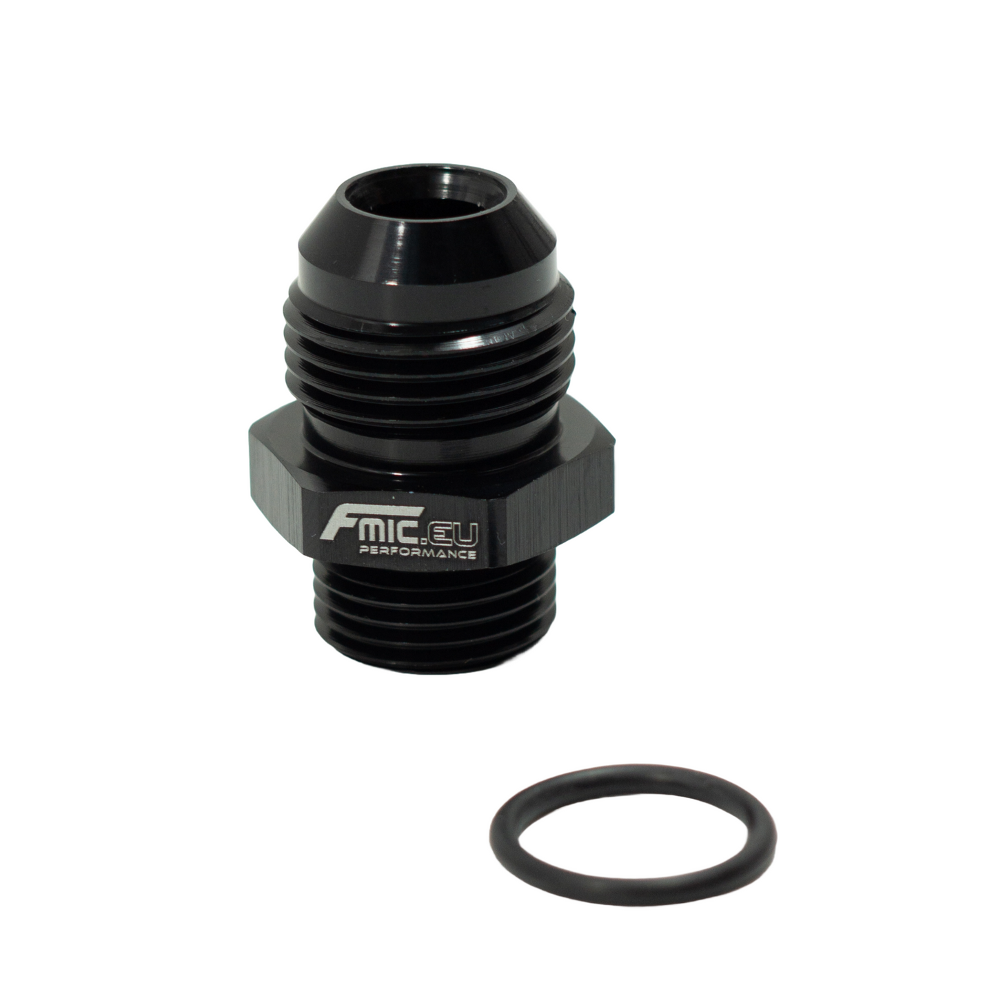 Racor AN8 ORB Macho a AN10 Macho JIC, Manguera, Negro - Imagen 2