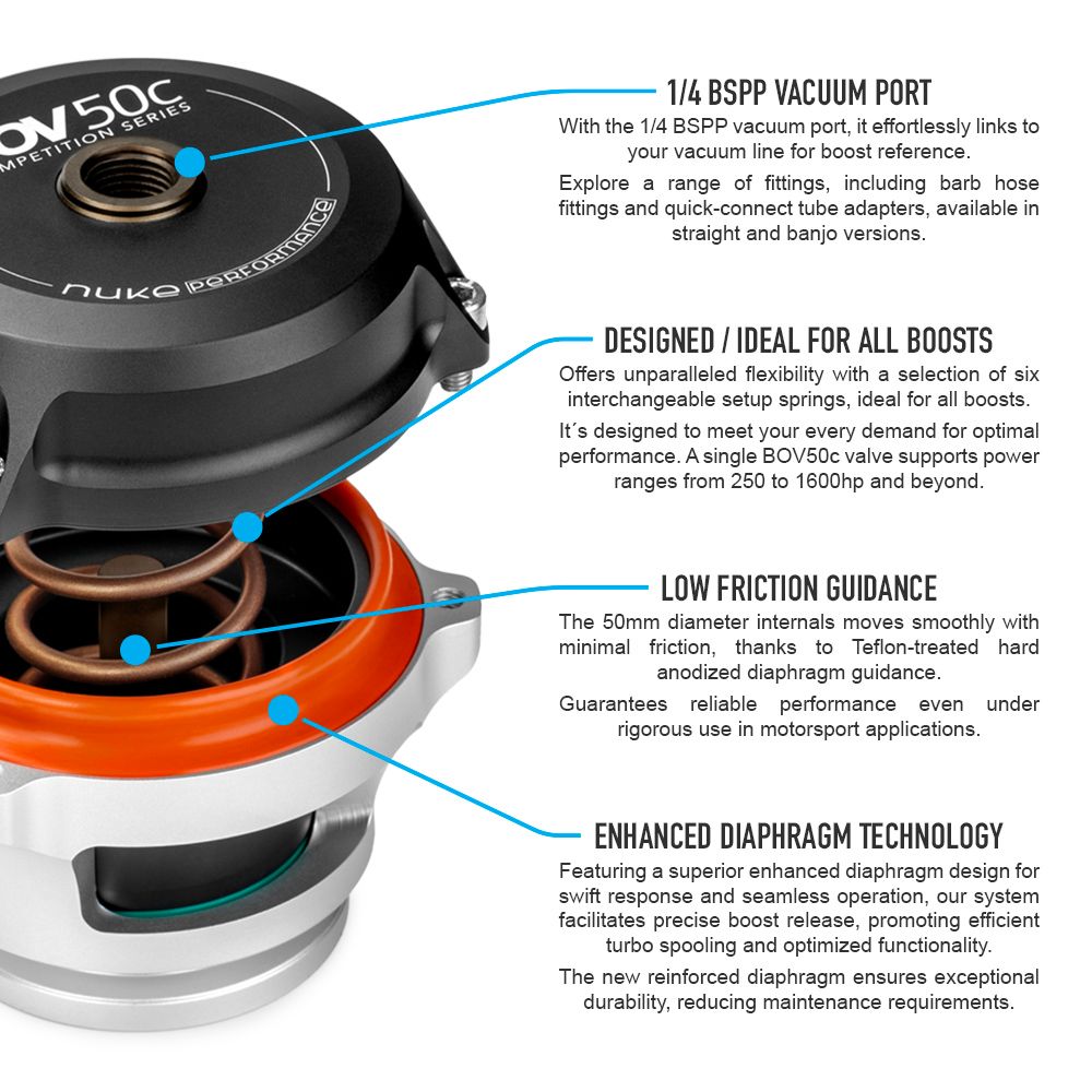 Válvula Blow Off Nuke Performance BOV50c V-Band - Imagen 4