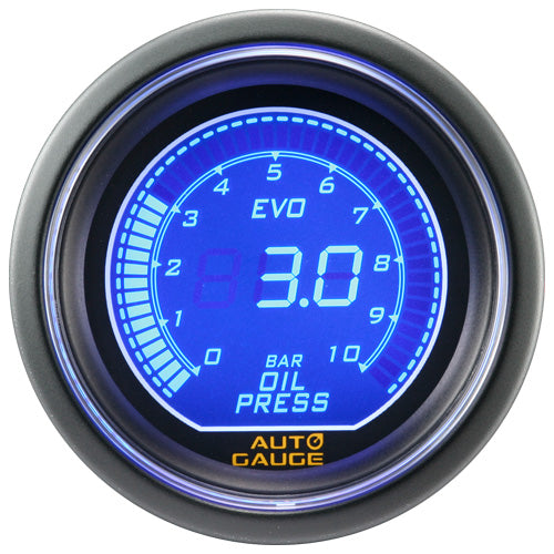 Auto Gauge 52mm - Manómetro Digital de Presión de Aceite con Sensor Eléctrico