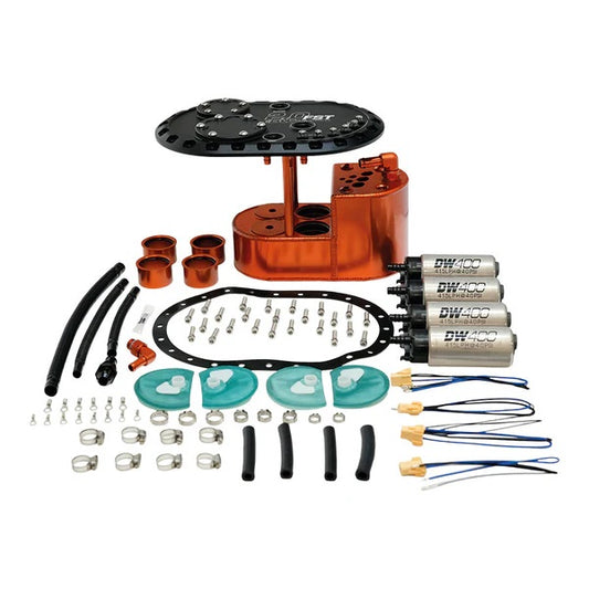 DeatschWerks 2.0L Depósito Anti-Oleaje con 4 Bombas DW400