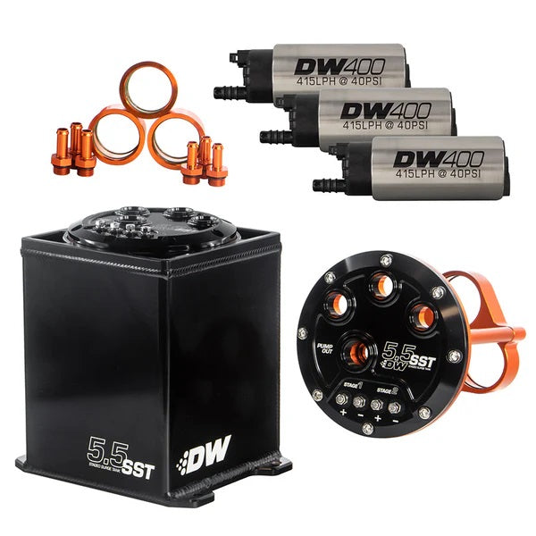 Depósito de Compensación DeatschWerks 5.5L con 3 Bombas DW400