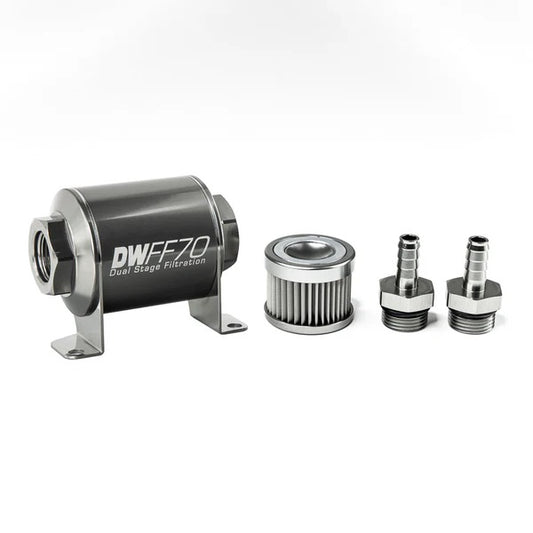 Kit De Filtro De Combustible En Línea DeatschWerks 3/8IN 10 Micras 70mm