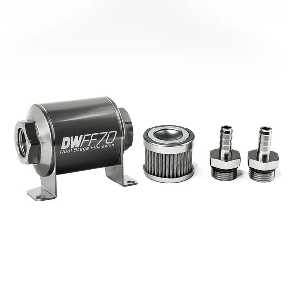 Kit De Filtro De Combustible En Línea DeatschWerks 3/8IN 100 Micron 70mm