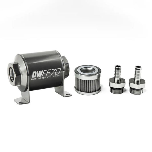 Kit De Filtro De Combustible En Línea DeatschWerks 3/8IN 100 Micron 70mm