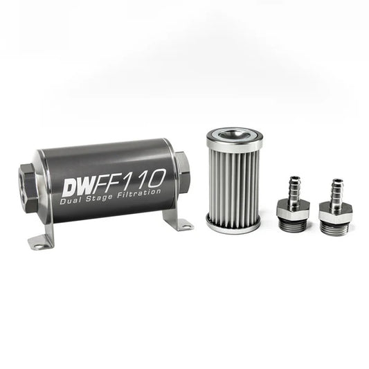 Kit De Filtro De Combustible En Línea DeatschWerks 5/16IN 5 Micron 110mm
