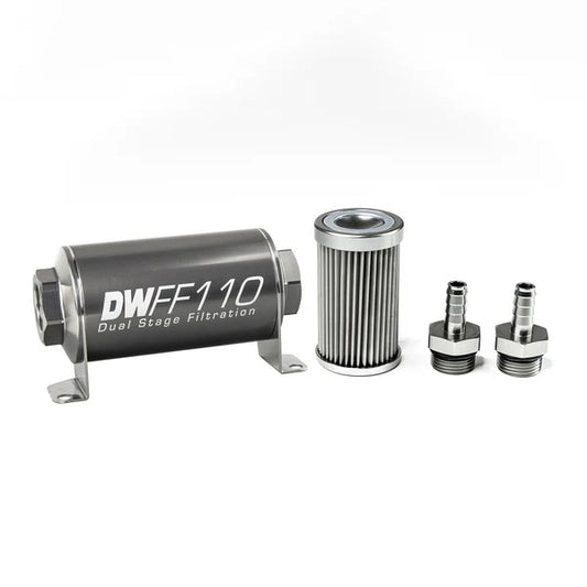 Kit De Filtro De Combustible En Línea DeatschWerks 3/8IN 10 Micron 110mm