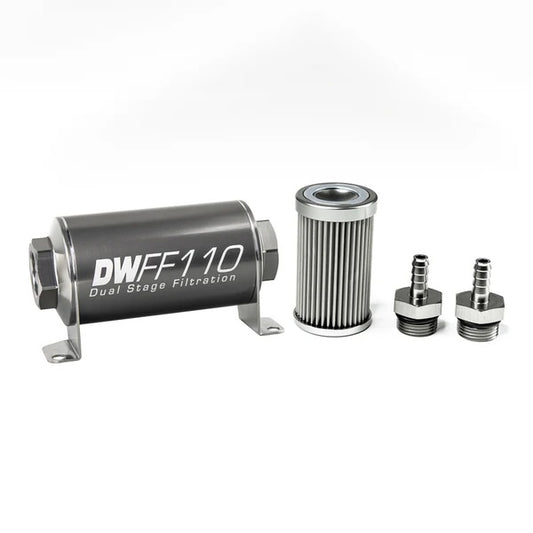 Kit De Filtro De Combustible En Línea DeatschWerks 5/16IN 10 Micras 110mm