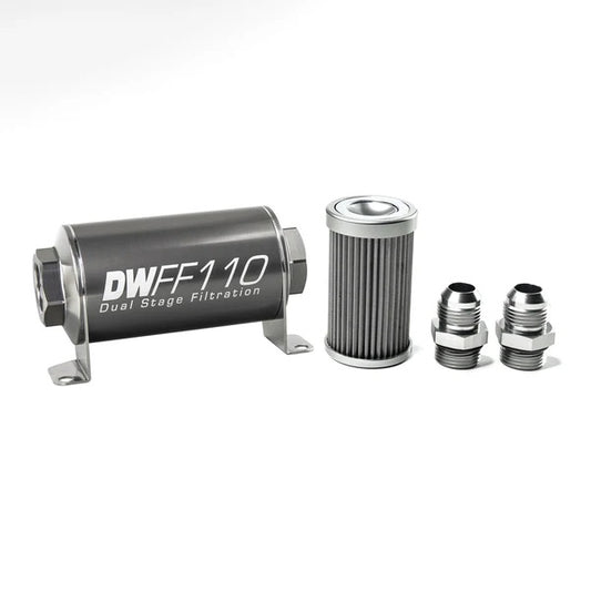 Filtro De Combustible En Línea DeatschWerks -10AN 40 Micras 110mm