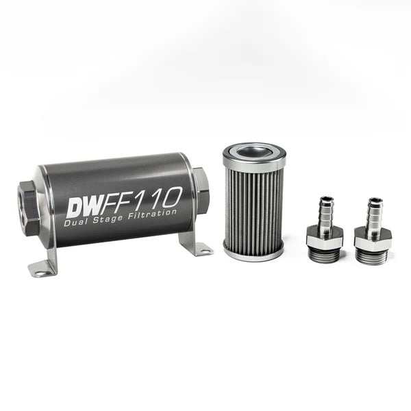 Kit De Filtro De Combustible En Línea DeatschWerks 3/8IN 40 Micron 110mm
