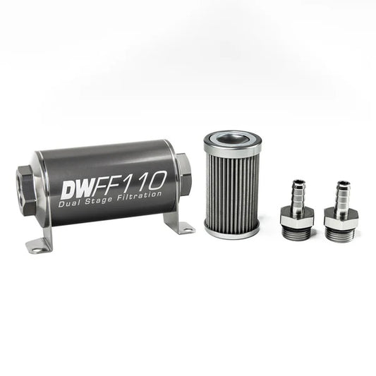 Kit De Filtro De Combustible En Línea DeatschWerks 3/8IN 40 Micron 110mm