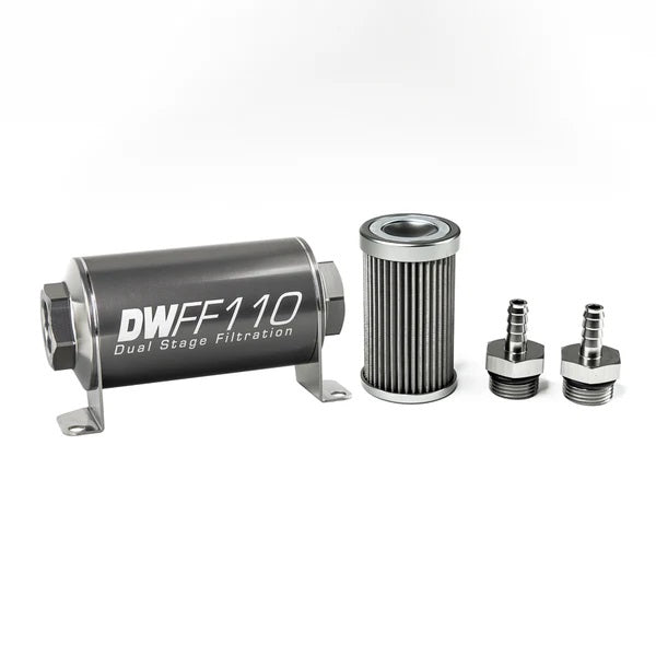 Kit De Filtro De Combustible En Línea DeatschWerks 5/16IN 40 Micron 110mm