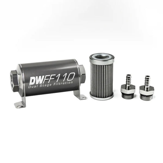 Kit De Filtro De Combustible En Línea DeatschWerks 5/16IN 40 Micron 110mm