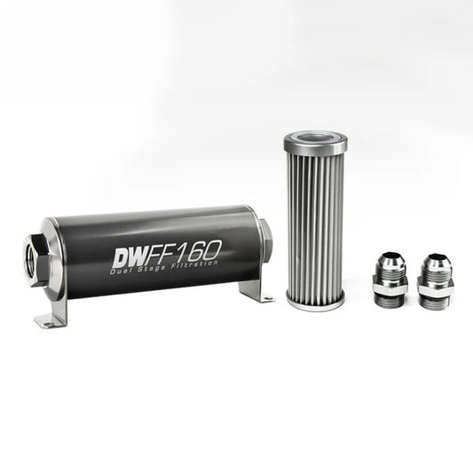 Kit Filtro Combustible En Línea DeatschWerks -10AN 5 micras 160mm