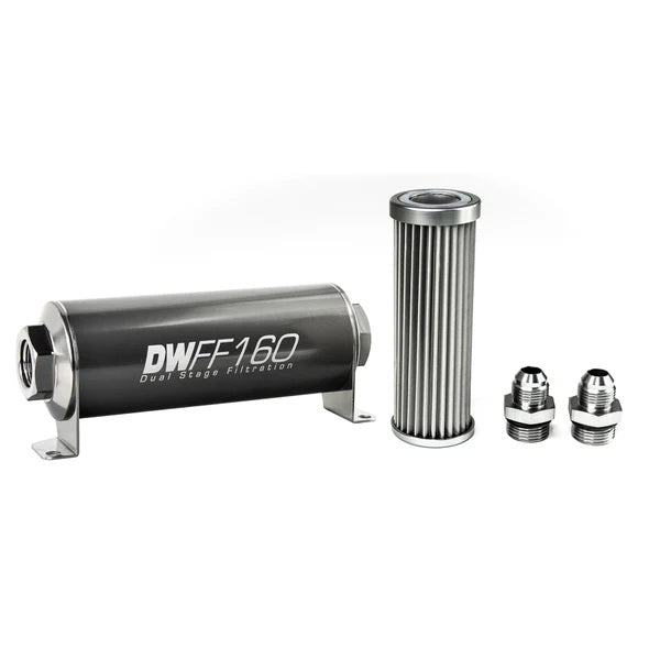 Kit De Filtro De Combustible En Línea DeatschWerks -8AN 5 Micras 160mm