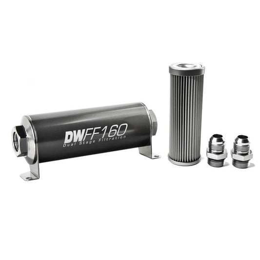 Kit De Filtro De Combustible En Línea DeatschWerks -10AN 10 Micras 160mm