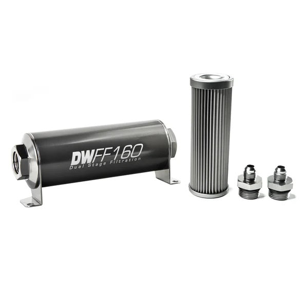 Kit De Filtro De Combustible En Línea DeatschWerks -6AN 10 Micras 160mm